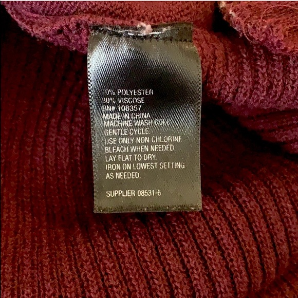 »—Worthington—«Gorgeous Maroons Open Front Knit Cardigan Sweater w/Zipper Detail - Picture 5 of 11